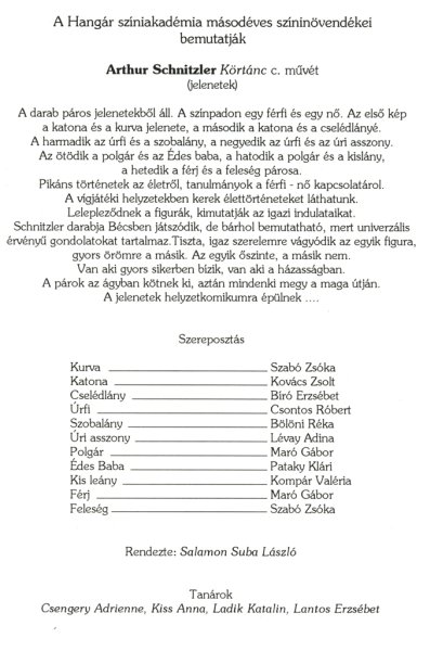 Artur Schnitzler: Körtánc 3