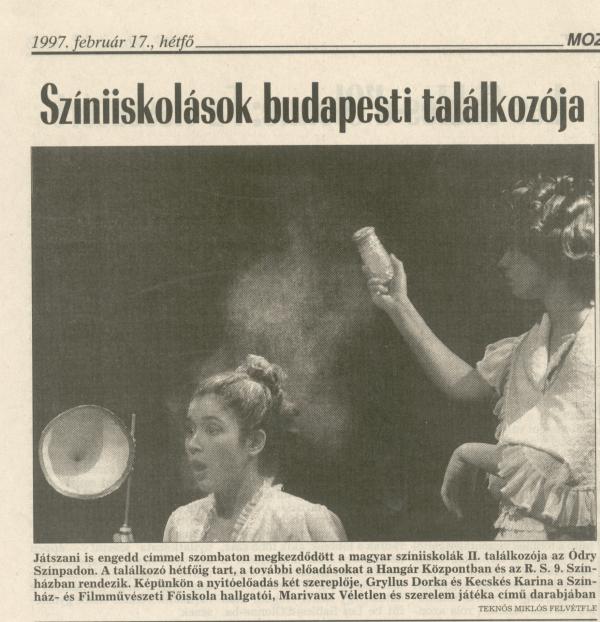 Színiiskolások budapesti találkozója